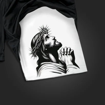 shorts jesus christ white closeup2